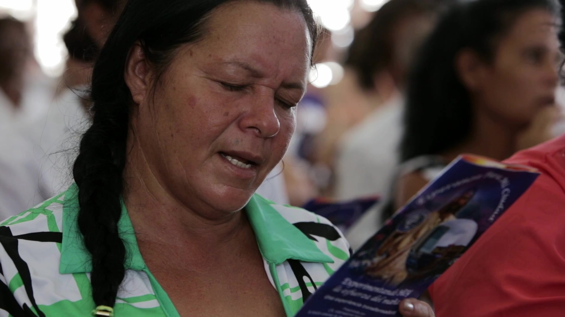 Woman Sings in Church in Cuba