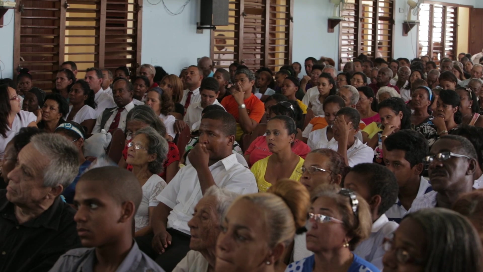 People in Church in Cuba