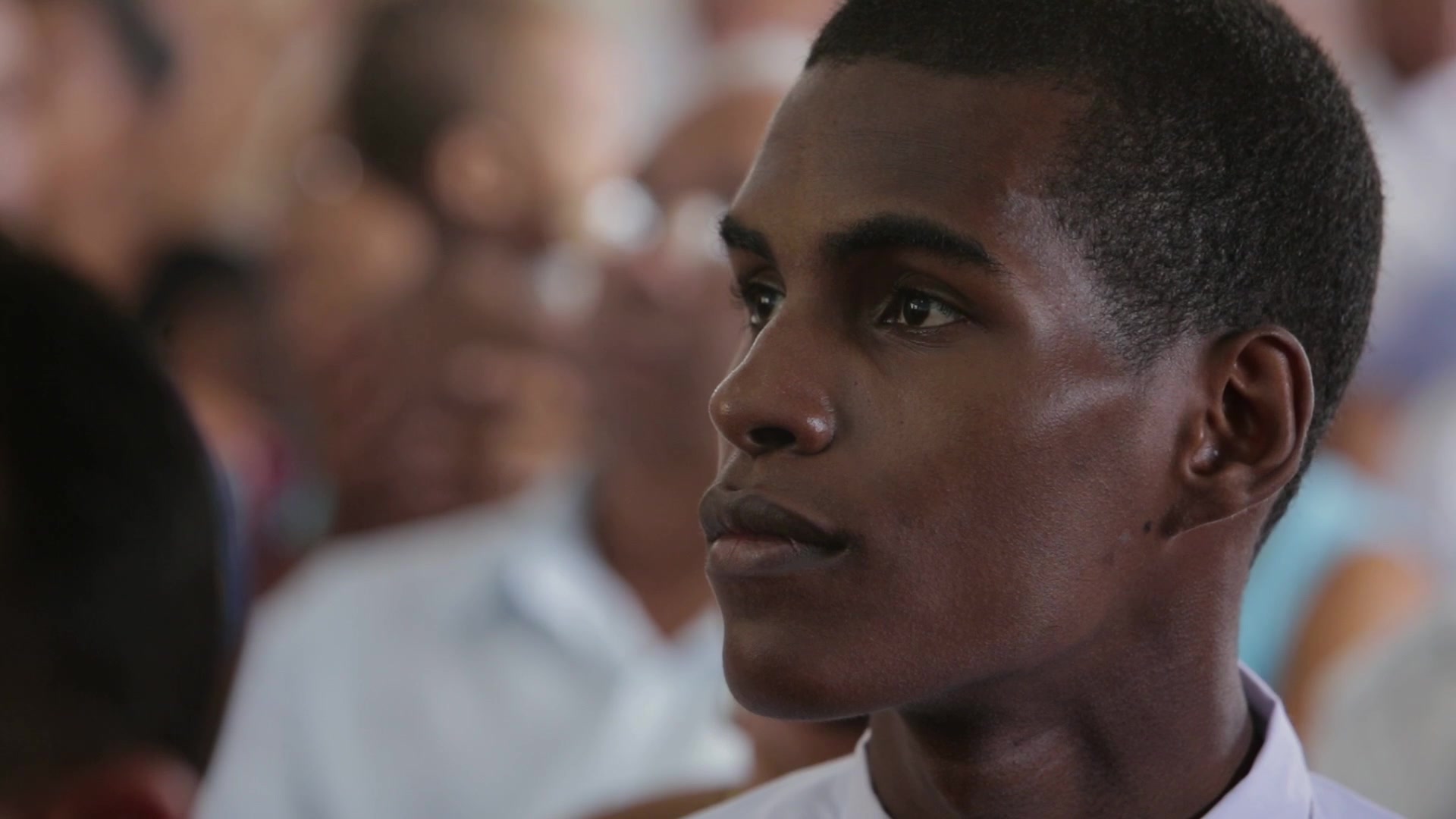 People in Church in Cuba