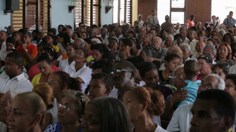 People in Church in Cuba — People at an Adventist church in Santiago de Cuba. — Adventist, Adventists, Christian, Christianity, Christians