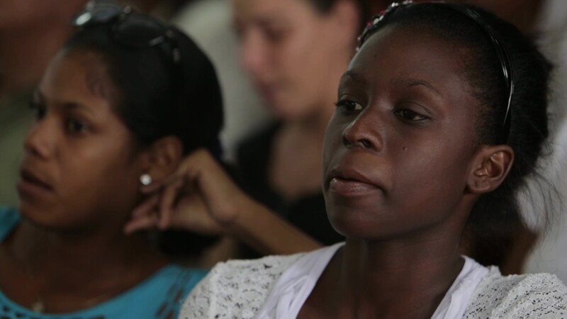People in Church in Cuba