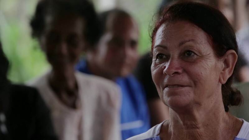 Outdoor Church in Cuba — Stock Video Footage of Christianity in Cuba: Congregation sing songs and worship together at a Adventist home church, built as a cru...