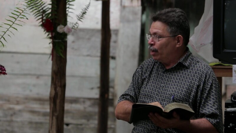 Outdoor Church in Cuba — Stock Video Footage of Christianity in Cuba: Congregation sing songs and worship together at a Adventist home church, built as a cru...
