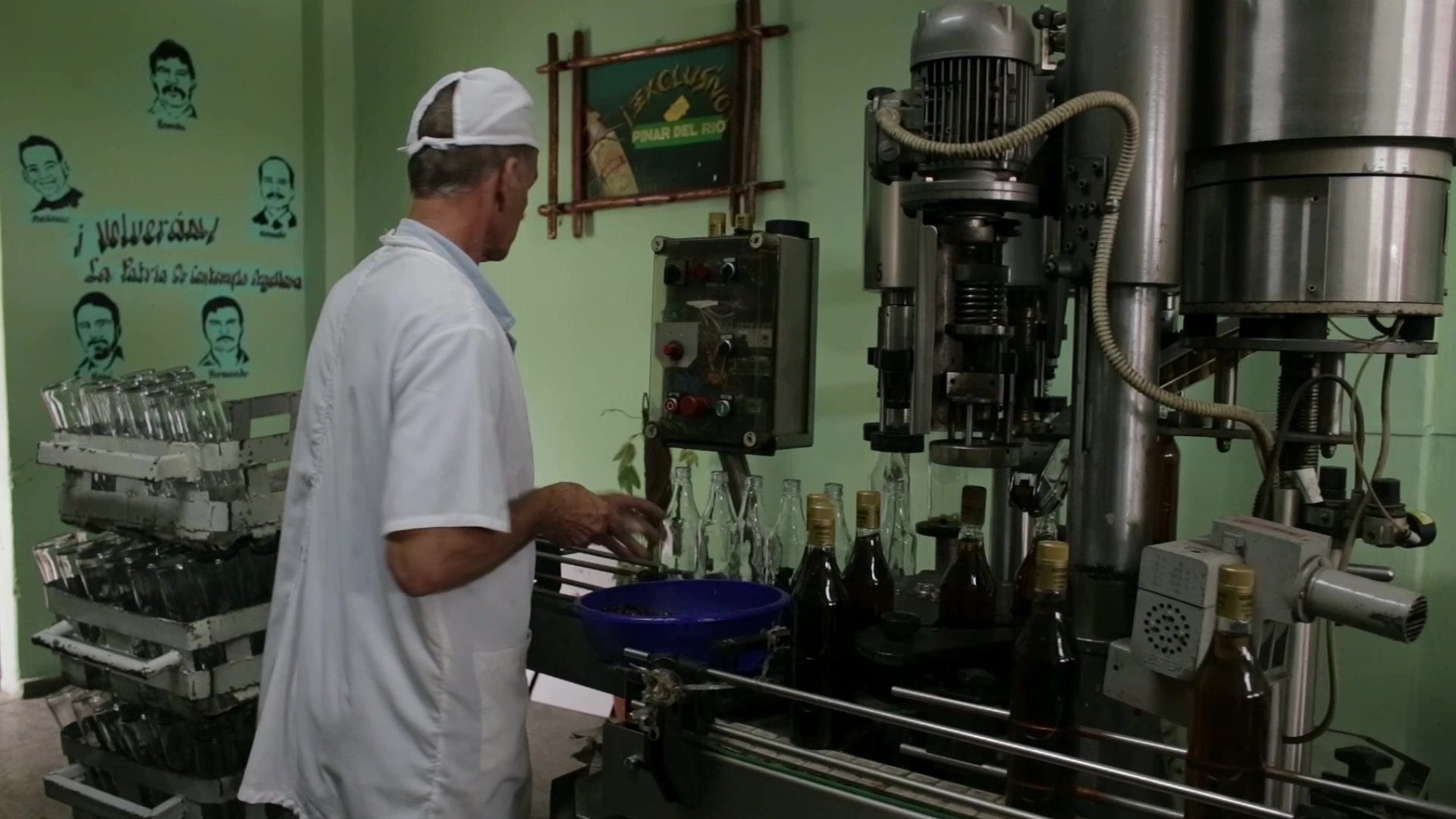 Rum Bottling Factory in Cuba