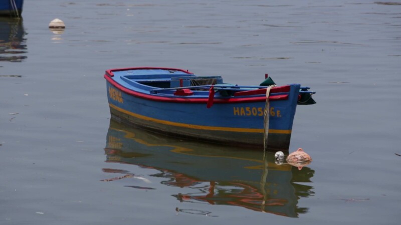 Fishing Boat in Harbor — Stock Video Footage of Cuba: Fishing boat in harbour in Havana. — Cuba, Havana, Habana, Harbor, Fishing