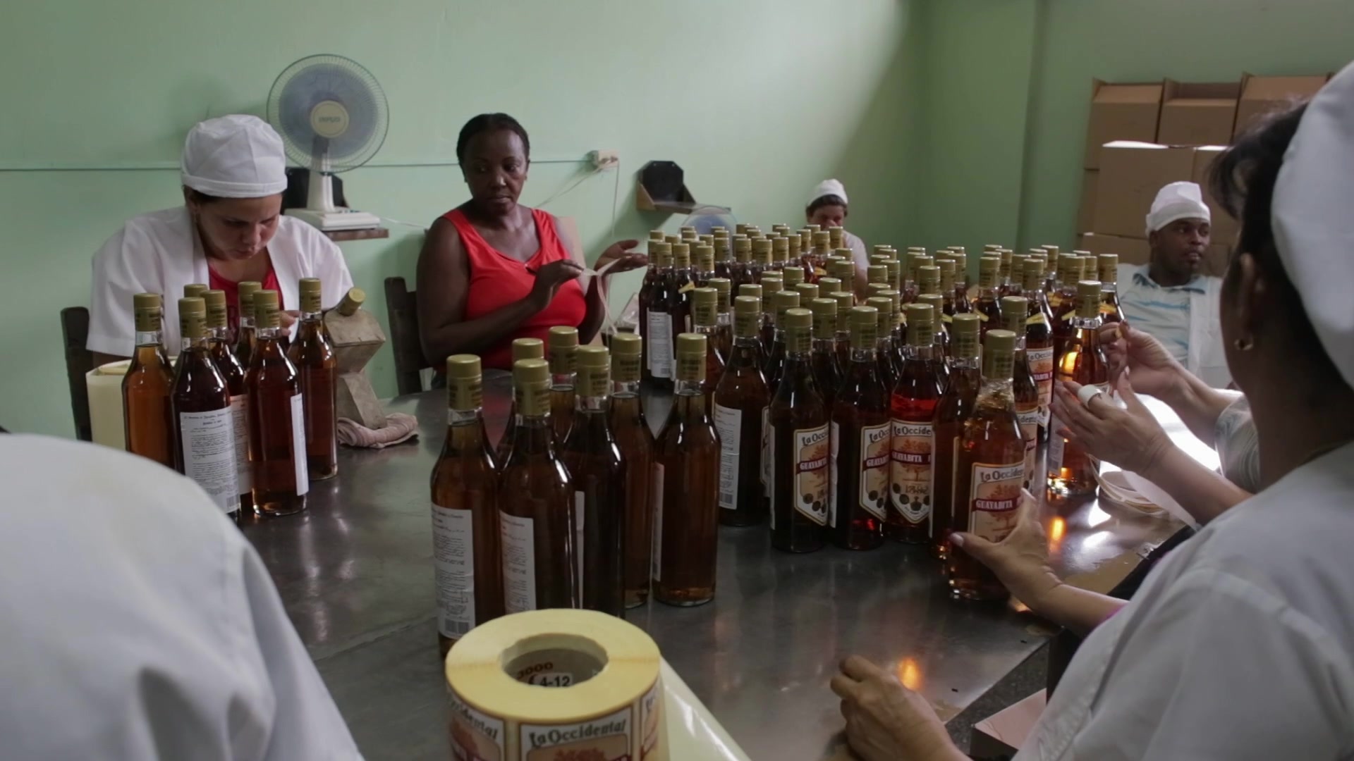 Rum Bottling Factory in Cuba