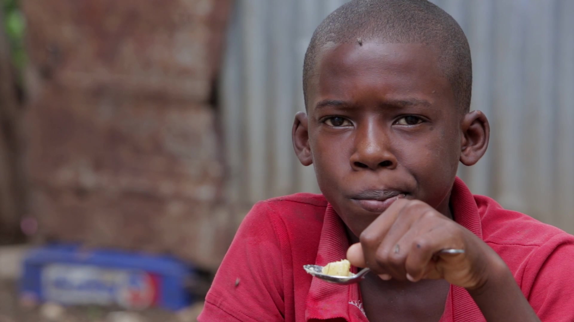 Eating Meal in Dominican Republic
