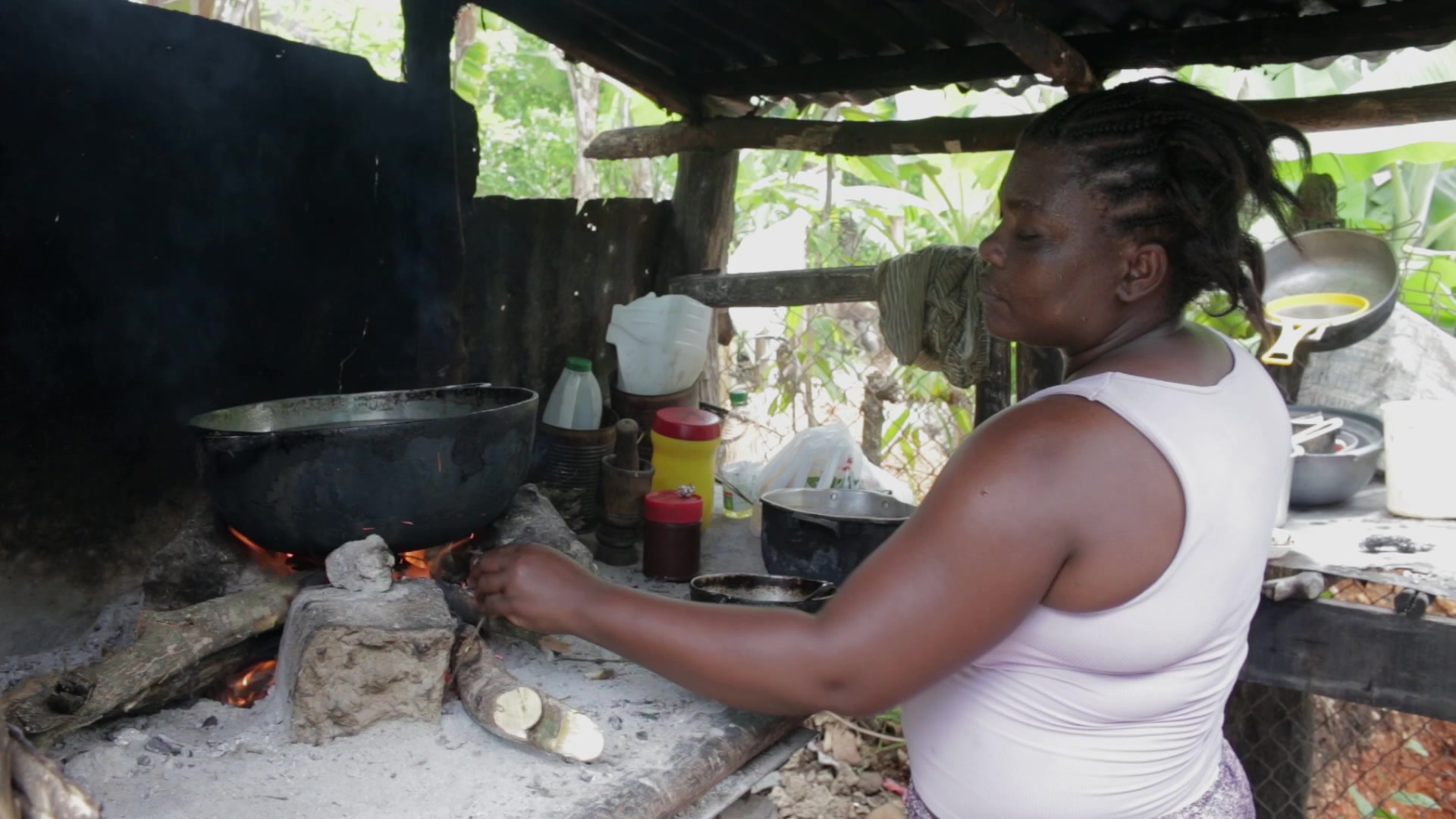 Preparing Food in the Dominican Republic