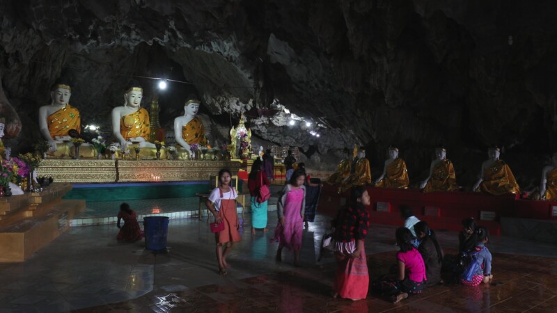 Kaw Gon Cave in Myanmar