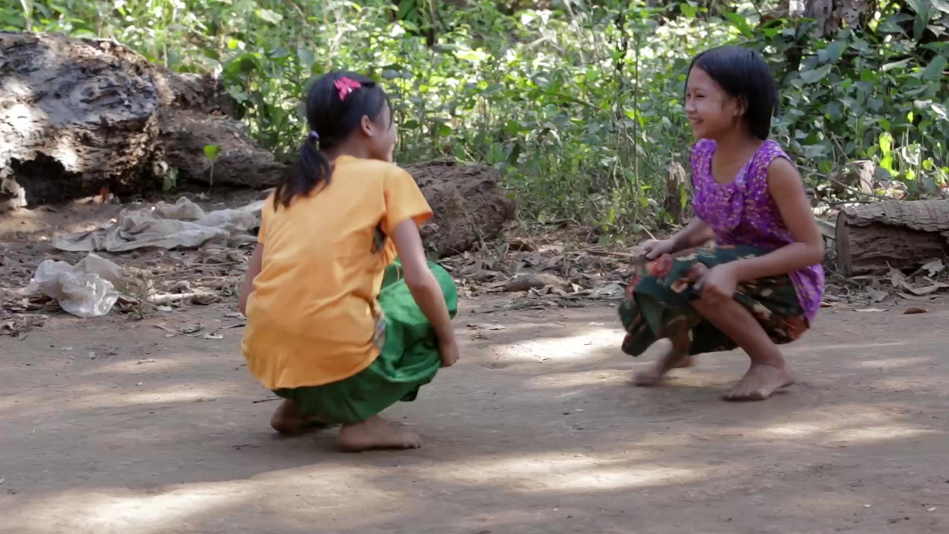 Girlfriends Play in Rural Myanmar