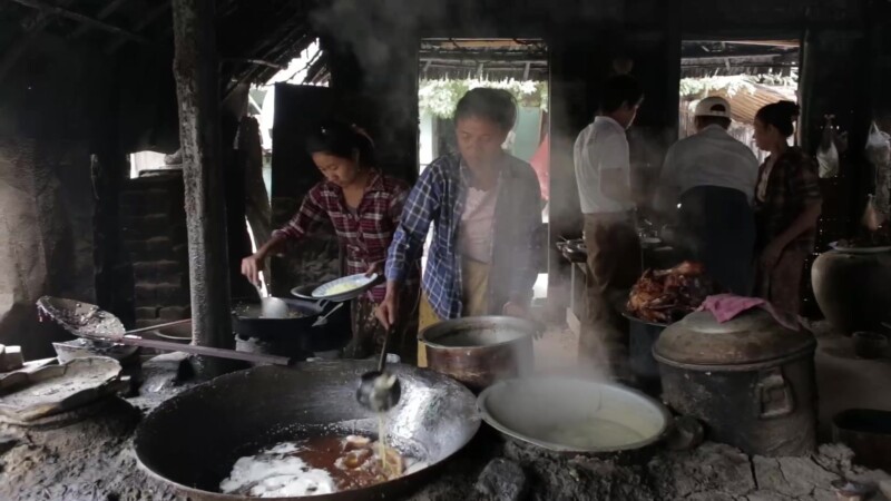 Cooks at a Restaurant in Bagan, Myanmar