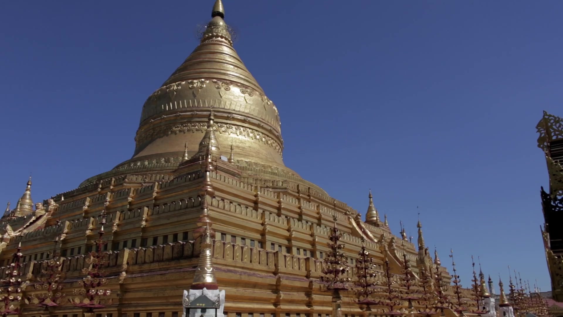 Shwezigon Temple in Bagan Myanmar