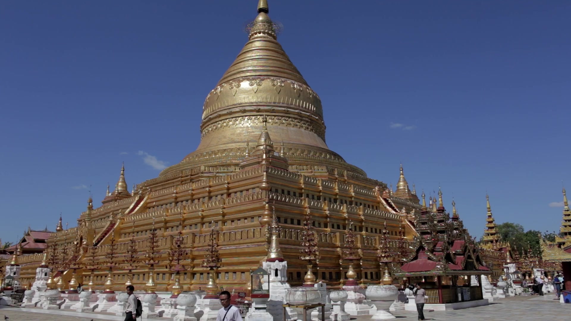 Shwezigon Temple in Bagan Myanmar