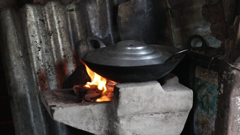 Cooking Over an Open Fire in Myanmar