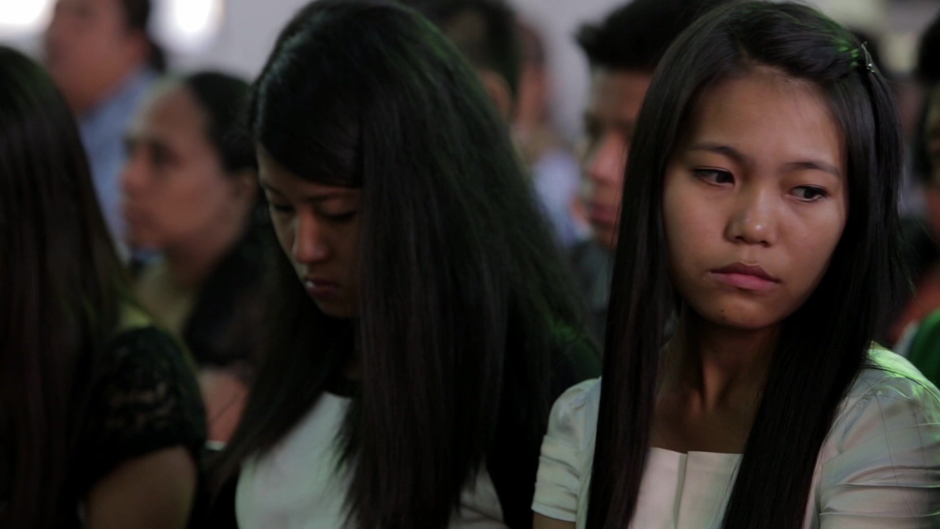 Young Girls at a Church in Myanmar