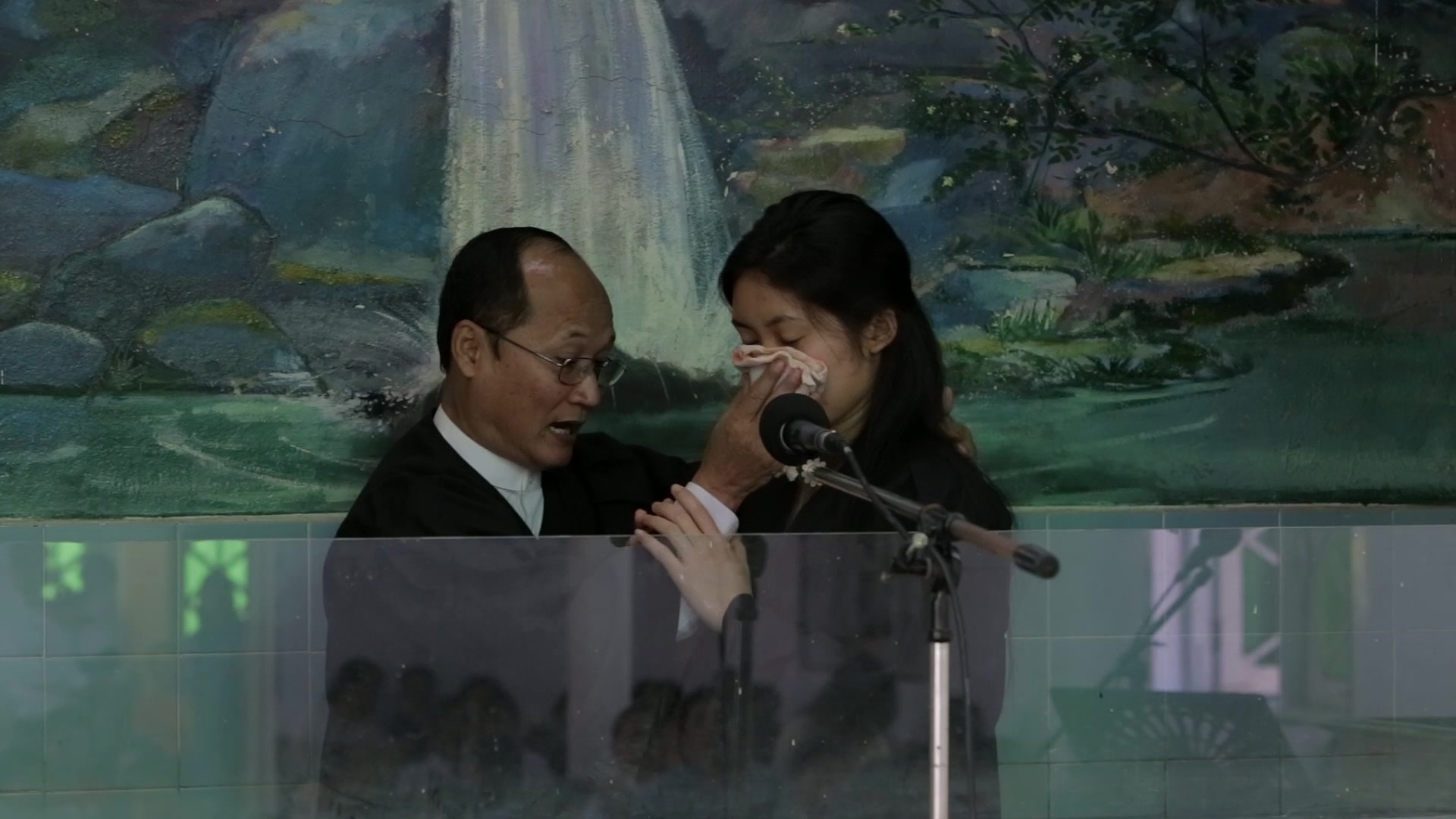 Christian Baptism at a Church in Burma