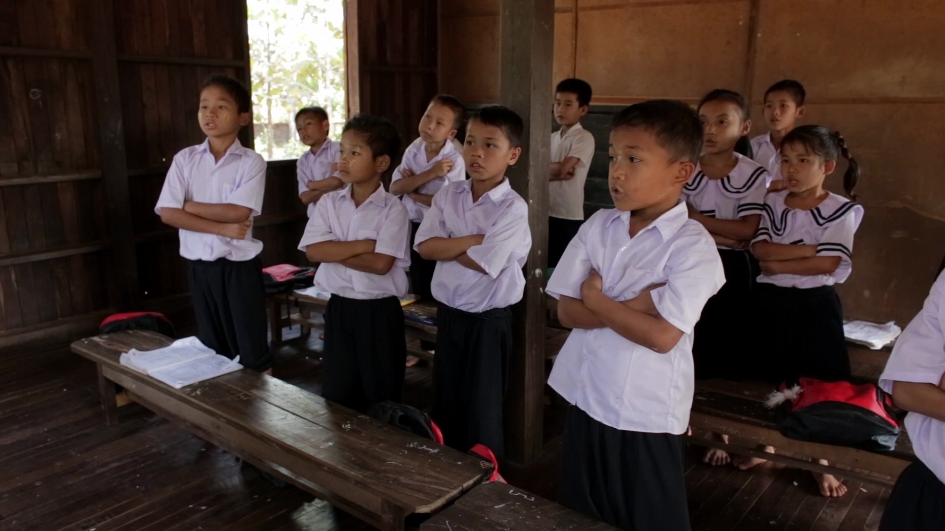 Students Recite their Lesson in Myanmar