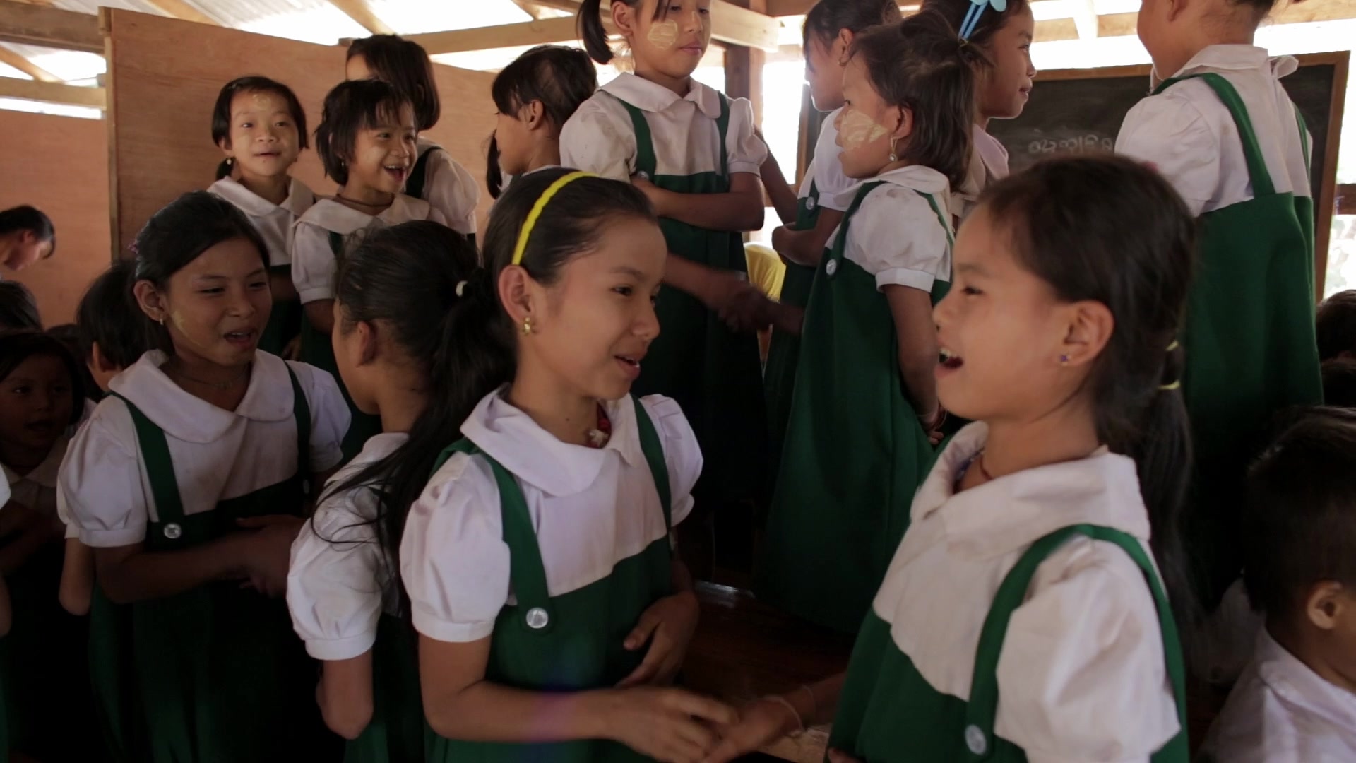 Students in Myanmar Sing in Class
