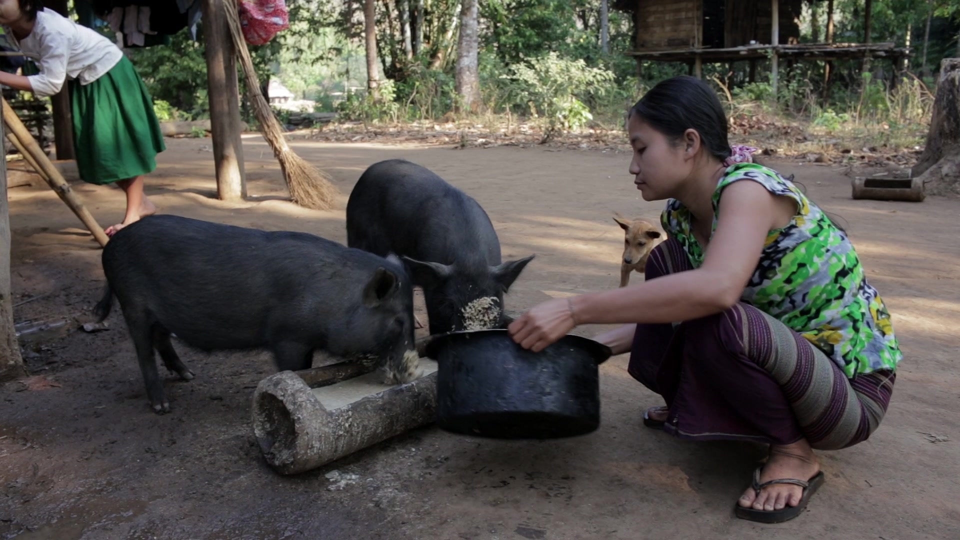 Washing Dishes in Myanmar