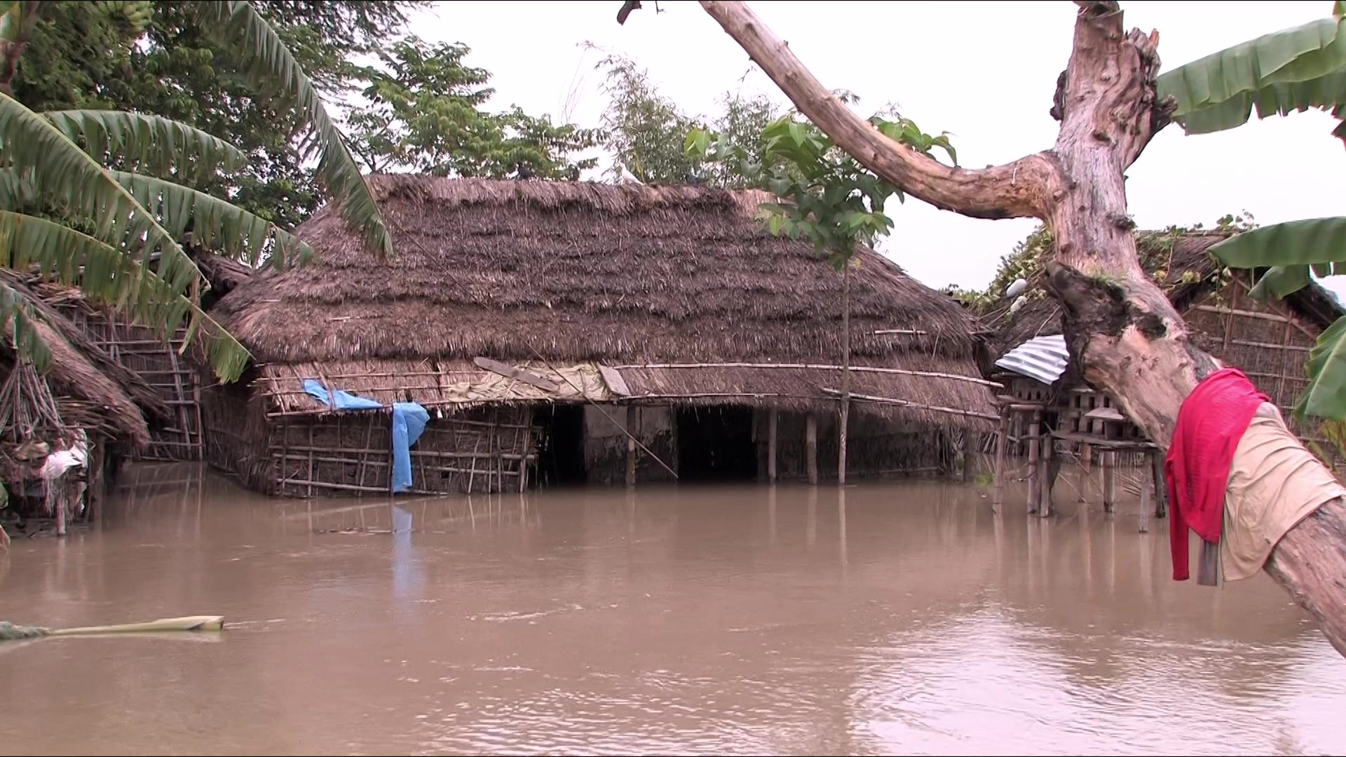 Farm House in Nepal Under Water