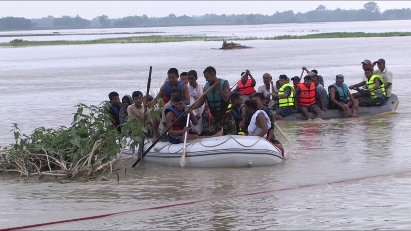 Flooding in Nepal — After a dam breaks in Southern Nepal, People are displaced from their homes and farms. — Nepal, IDP, Internally Displaced