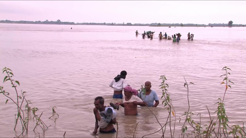 Flooding in Nepal — After a dam breaks in Southern Nepal, People are displaced from their homes and farms. — Nepal, IDP, Internally Displaced