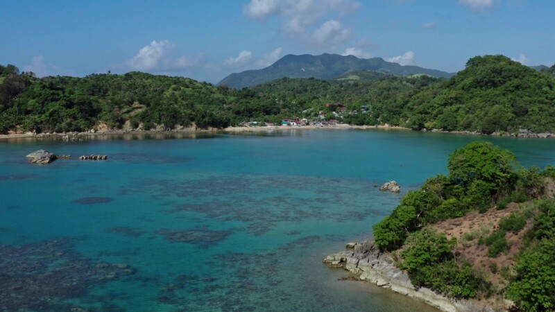Fishing Village in the Philippines — Drone, Flyover, Aerial Video, Philippines, sea
