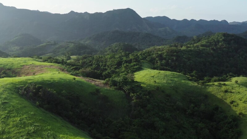 Drone Shot of Hillside Fields — Drone, Flyover, Aerial Video, Philippines