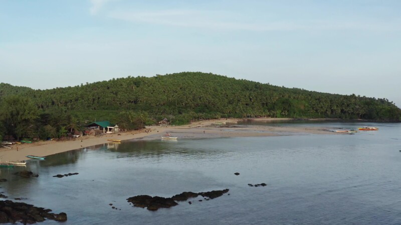 Fishing Village in the Philippines — Drone, Flyover, Aerial Video, Philippines, sea