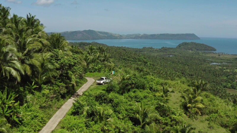 Mountain Village in the Philippines — Drone, Flyover, Aerial Video, Philippines