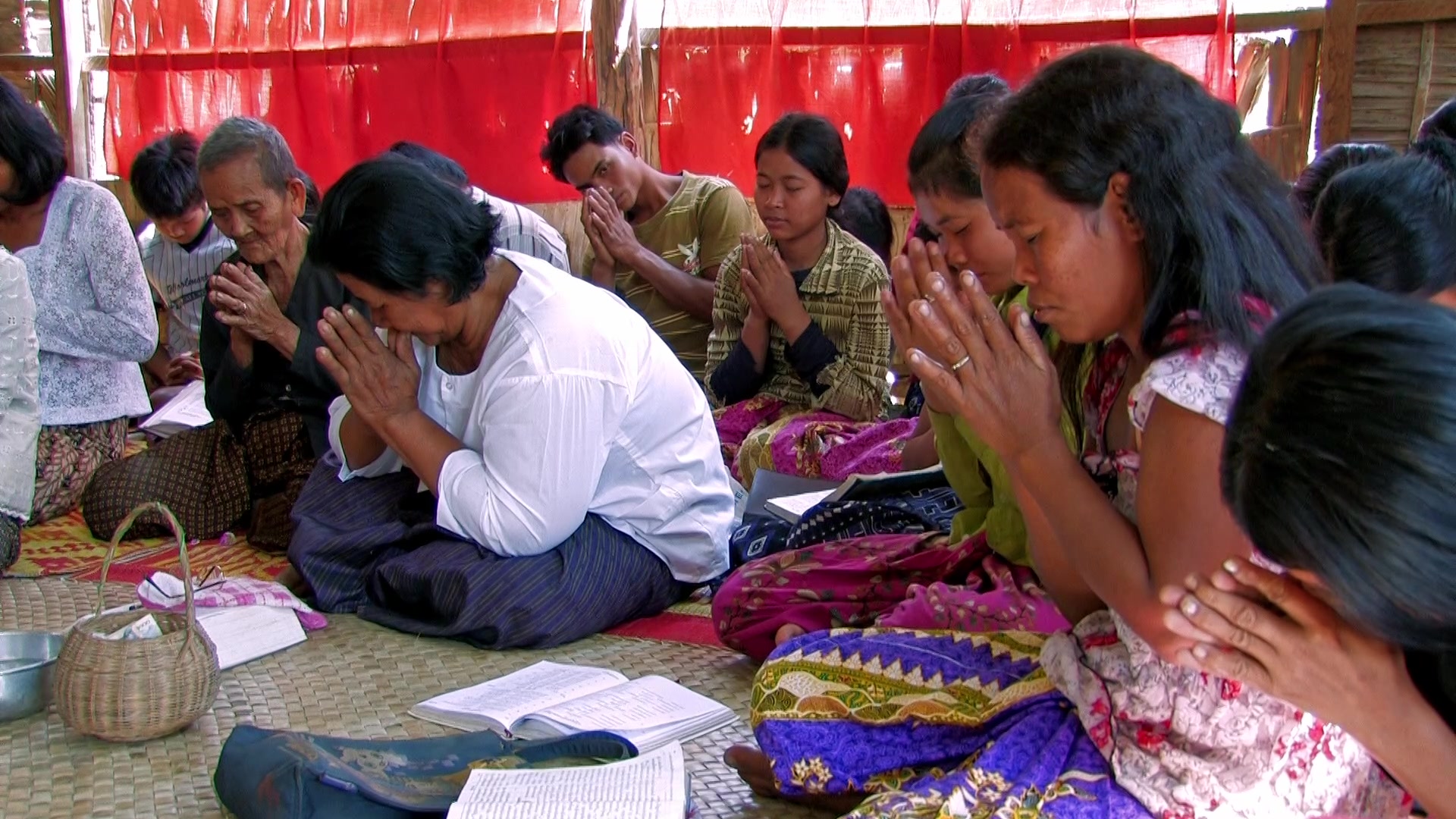 Prayer in a Bamboo Church