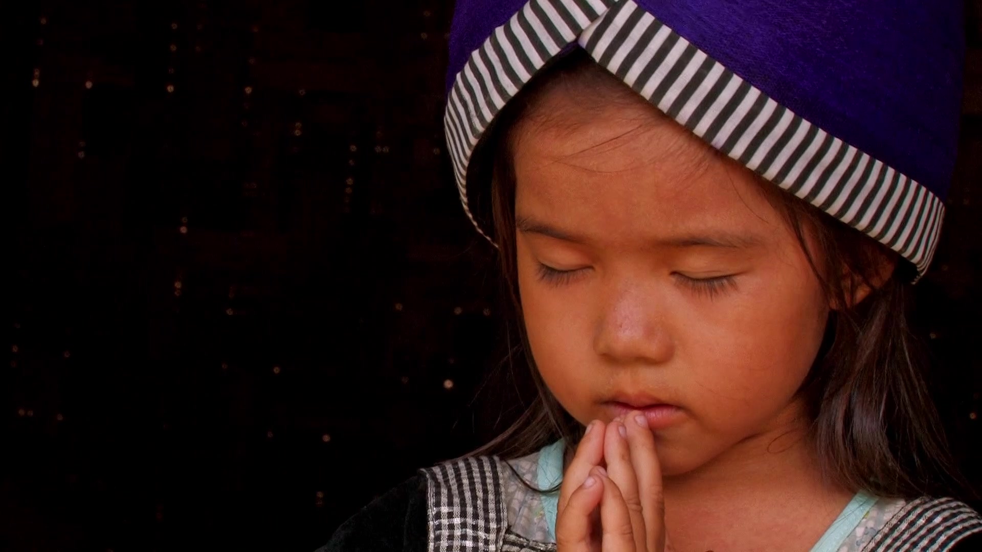 Ethnic Girl Prays