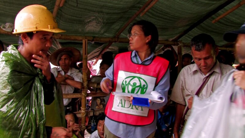 Hygiene Kit Distribution — People who have fled their homes in Myanmar because of violence, receive basic hygiene supplies from ADRA as they settle in to lif...