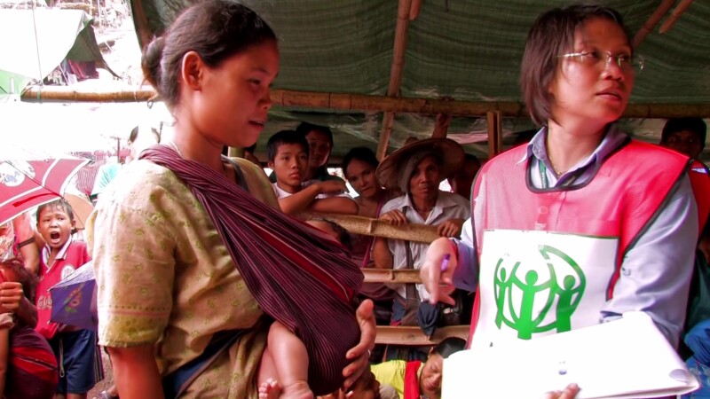 Hygiene Kit Distribution — People who have fled their homes in Myanmar because of violence, receive basic hygiene supplies from ADRA as they settle in to lif...