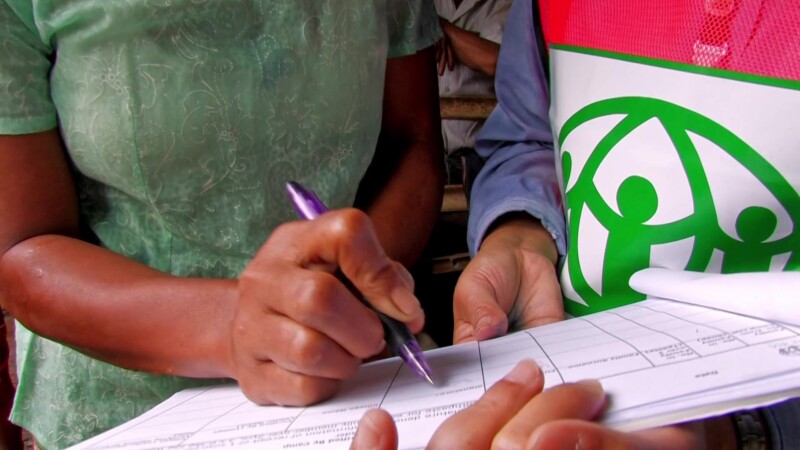 Hygiene Kit Distribution — People who have fled their homes in Myanmar because of violence, receive basic hygiene supplies from ADRA as they settle in to lif...