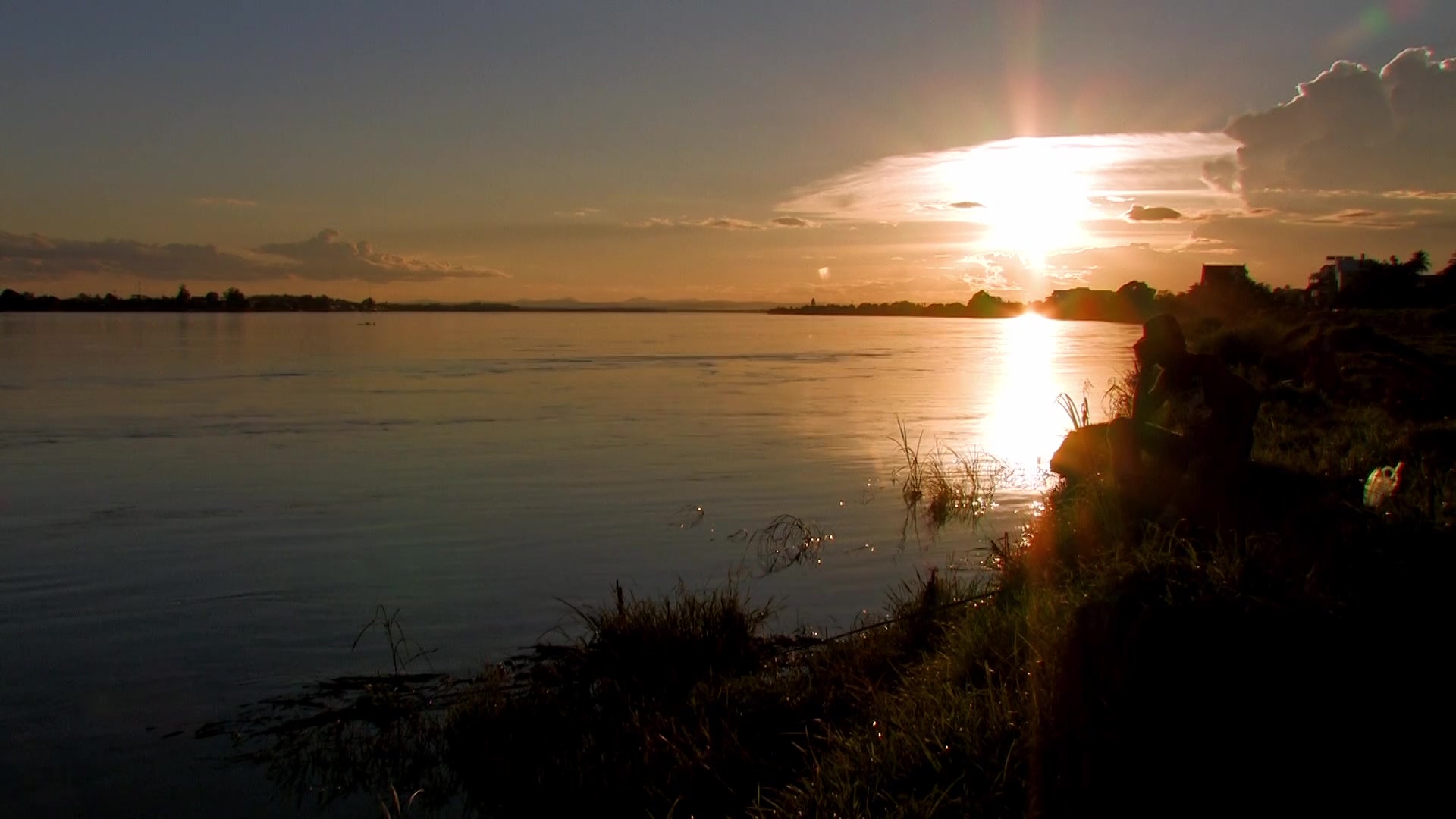 Sunset on the Mekong