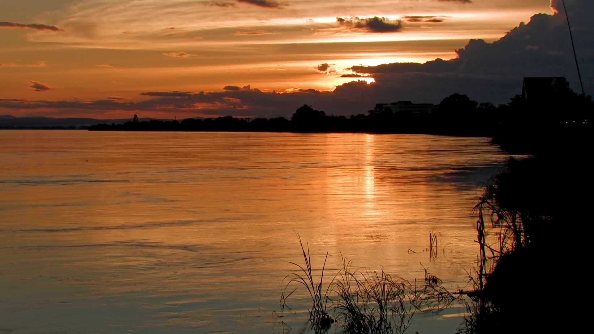 Sunset on the Mekong