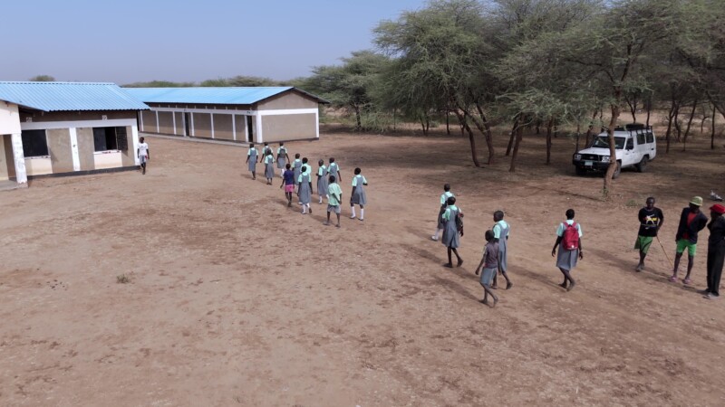 Walking to School — Children in rural Africa walk to their schoolKeywords: Kapoeta, Eastern Equatorial Guinea State, South Sudan, Africa, Rural, Remote, Past...