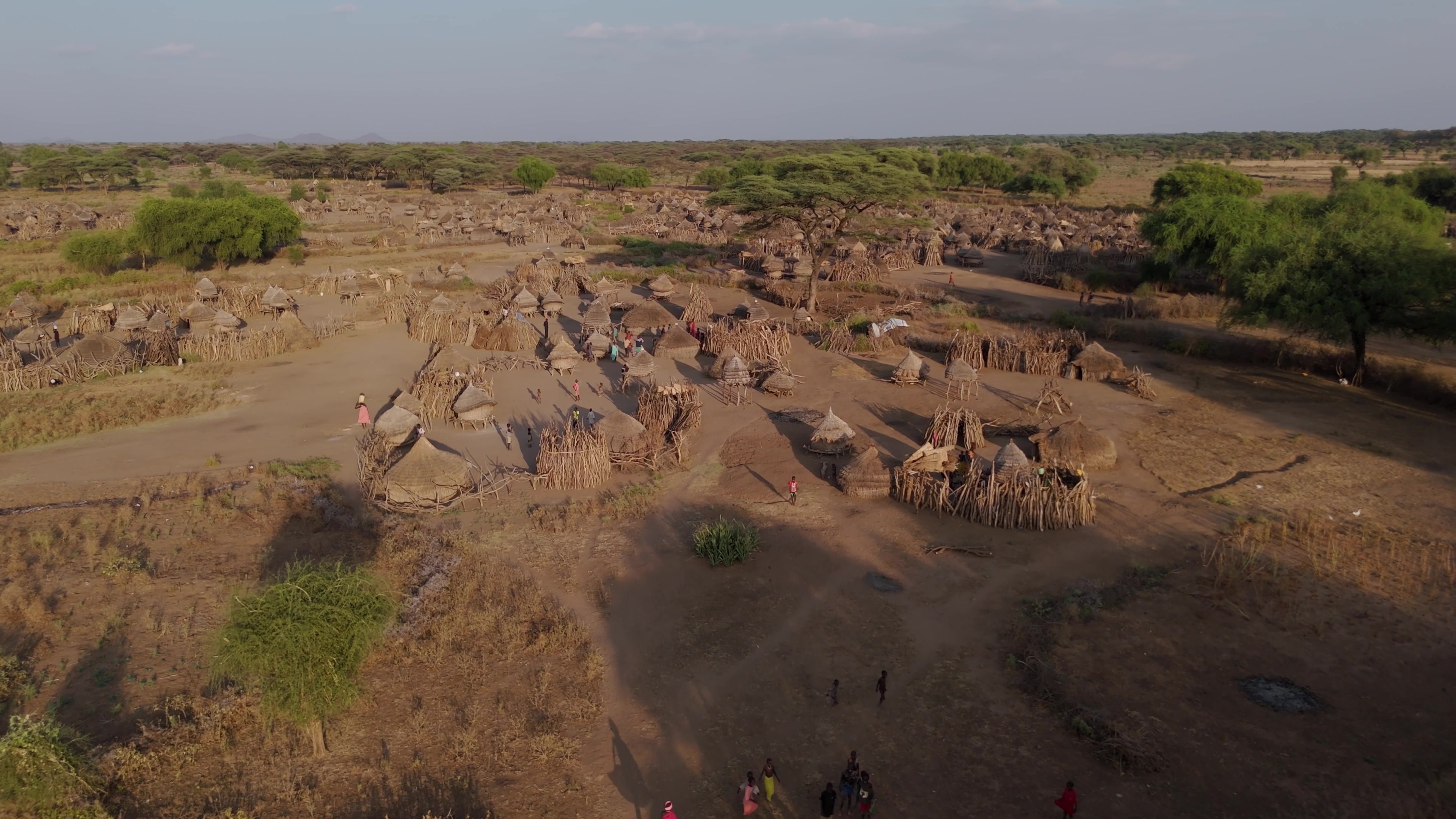 Flyover of African Village
