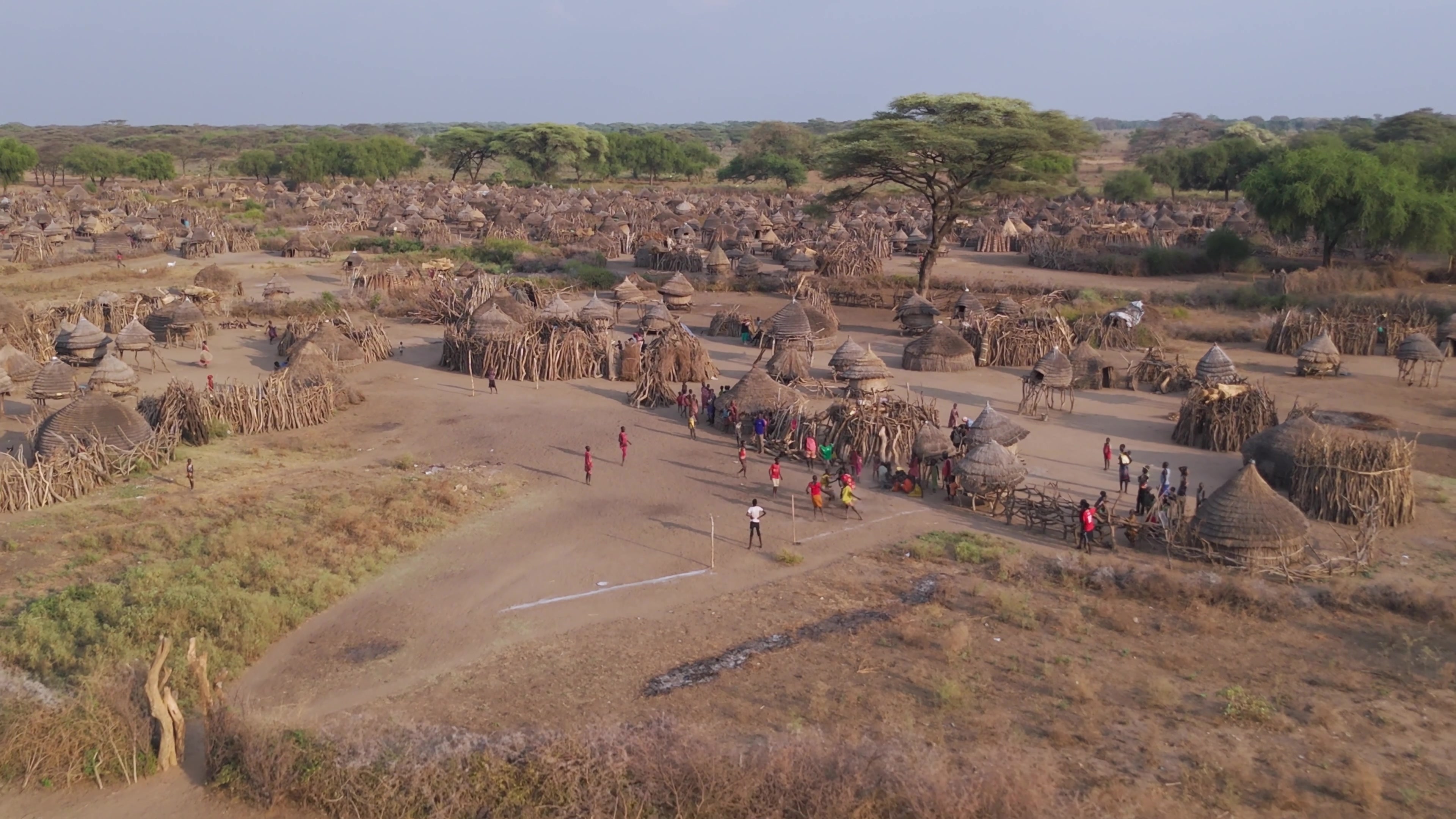 Flyover of African Village
