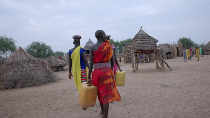 Collecting Water — Africa, South Sudan, Rural, Remote, Pastoralists