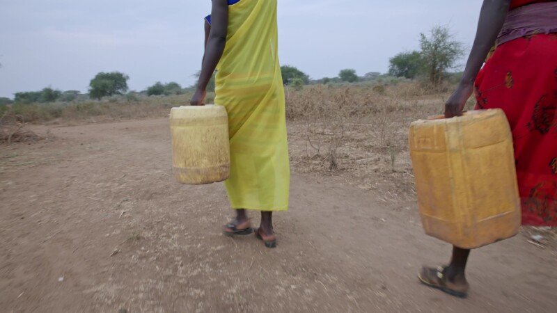 Collecting Water — Africa, South Sudan, Rural, Remote, Pastoralists