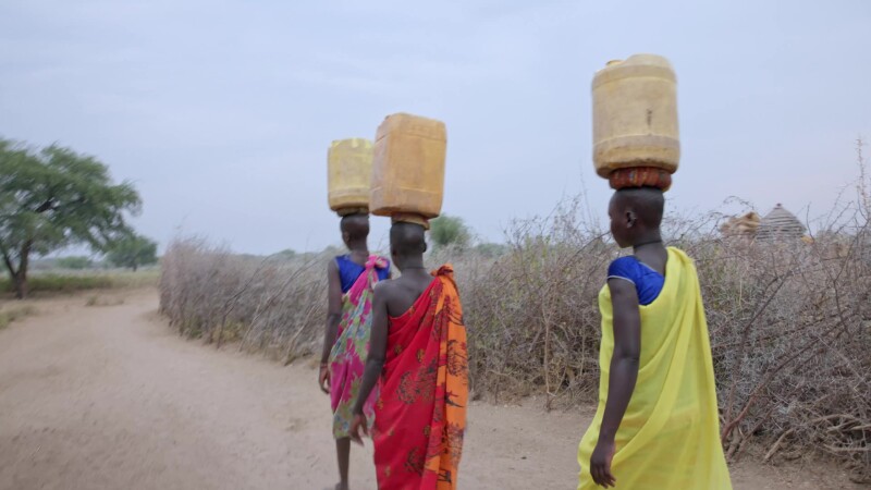 Collecting Water — Africa, South Sudan, Rural, Remote, Pastoralists