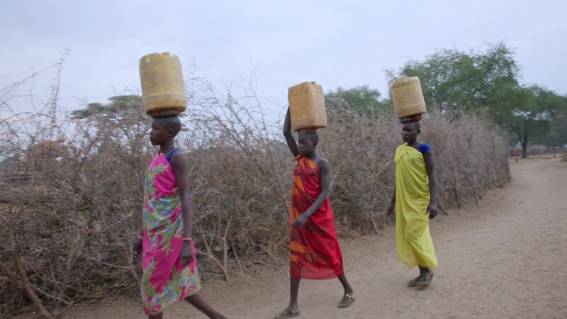 Collecting Water — Africa, South Sudan, Rural, Remote, Pastoralists