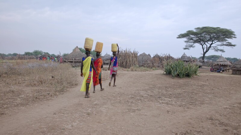 Collecting Water — Africa, South Sudan, Rural, Remote, Pastoralists