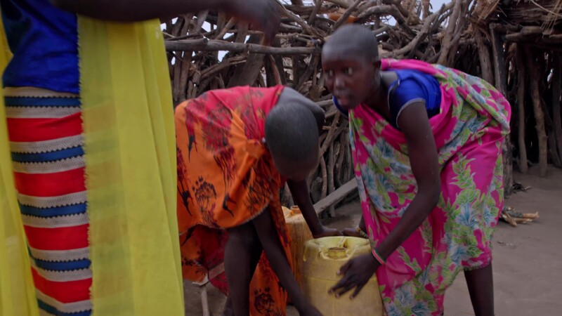 Collecting Water — Africa, South Sudan, Rural, Remote, Pastoralists
