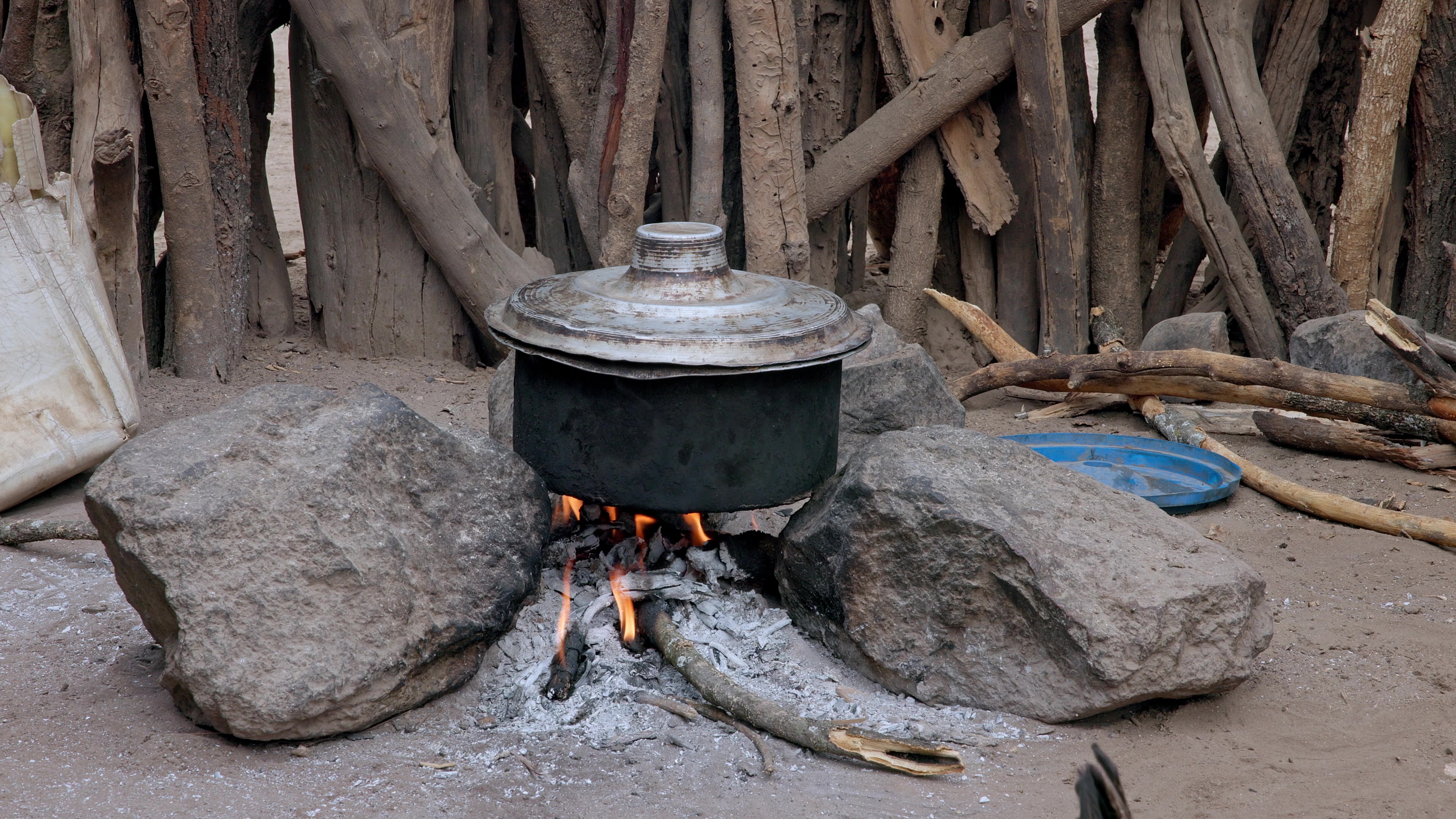 Cooking over a Three Stone Fire in Africa