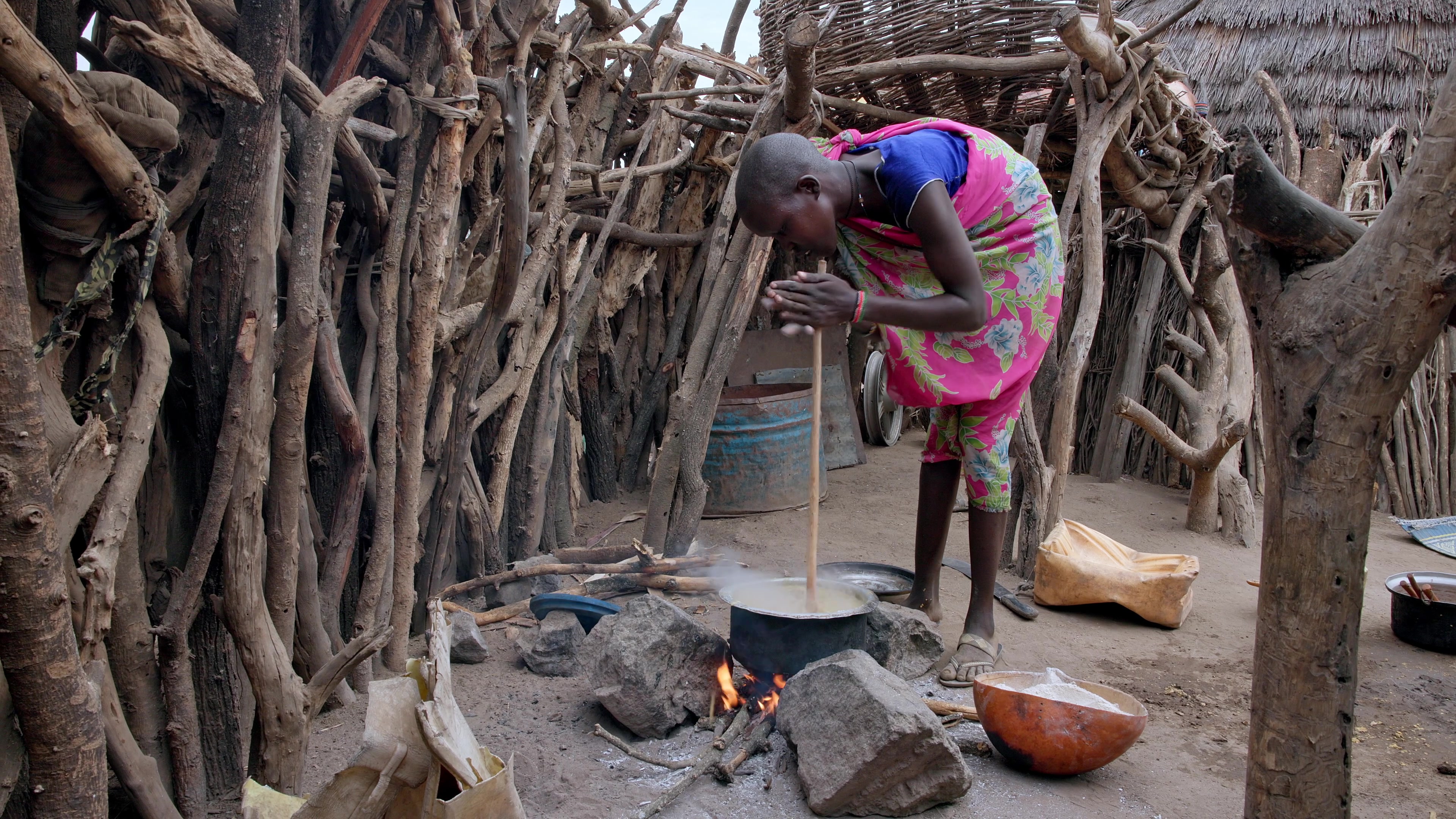 Cooking over a Three Stone Fire in Africa