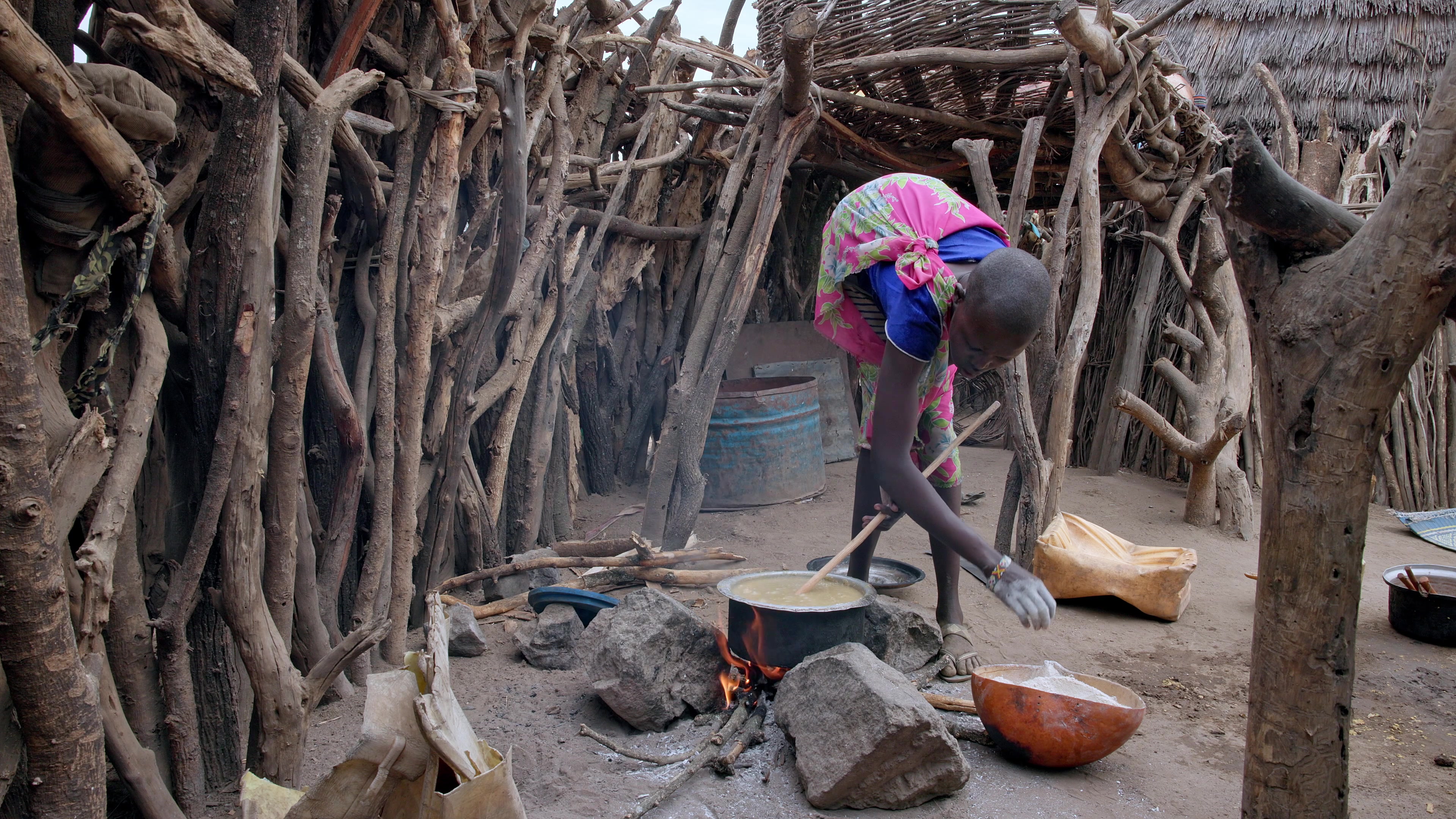 Cooking over a Three Stone Fire in Africa