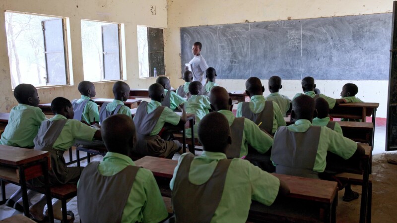 Girls in School in Africa — Girls in Rural South Sudan attend school in stead of getting married at a young age, thanks to the influence of ADRAKeywords: Afr...